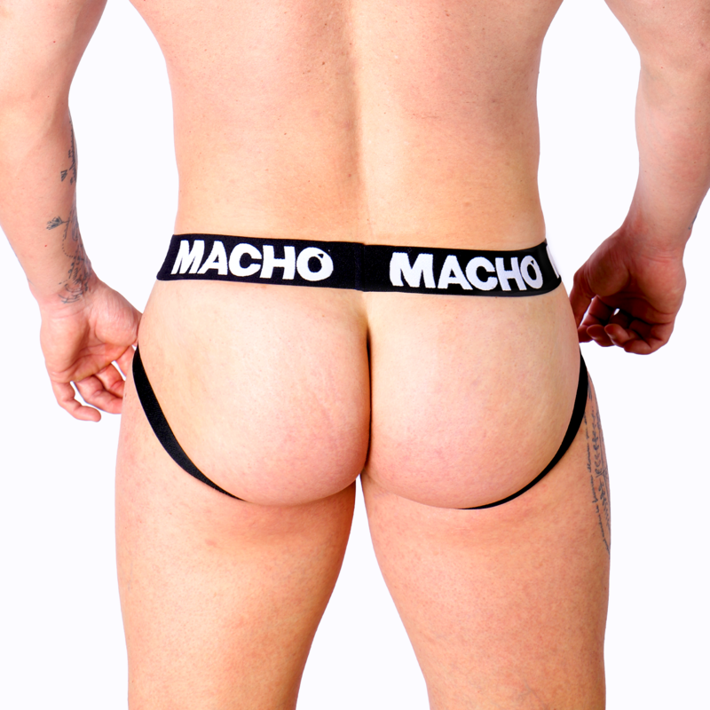 MACHO - MX27GR JOCK EN CUIR GRIS BEIGE S