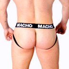 MACHO - MX27GR JOCK EN CUIR GRIS BEIGE S