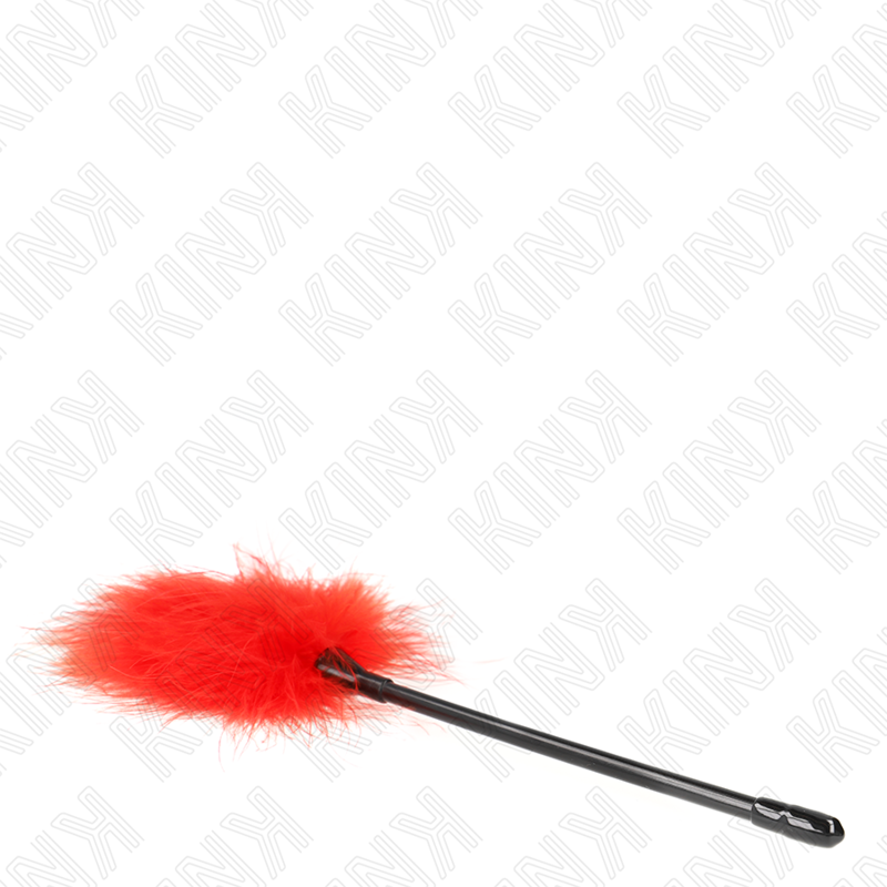 KINK - PLUMES ROUGES À CARESSES POUR KIT DE BONDAGE 27 CM