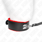 KINK - Collier ceinture de 116 cm avec bracelet en cuir rouge ajustable 40-48 cm x 6 cm