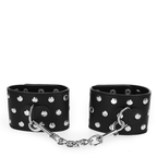 KINK - BRACELET ANTI-GRIPPE AVEC FERMETURE À PRESSION ET RIVETS NOIR RÉGLABLE 19-24 CM X 5,5 CM