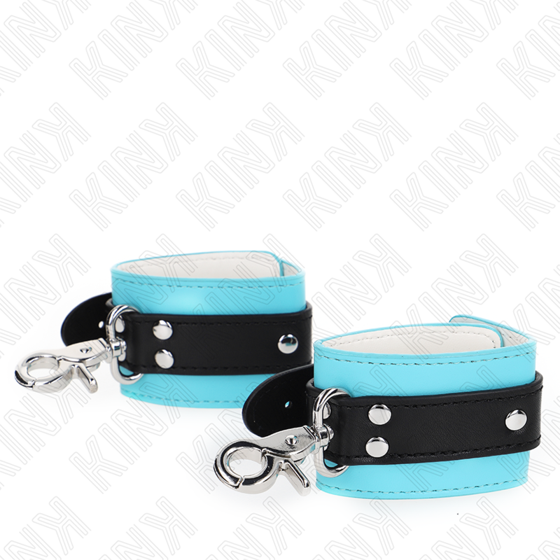 KINK - Bracelet de résistance premium verrouillable noir/bleu, réglable 21-28 cm x 5,5 cm