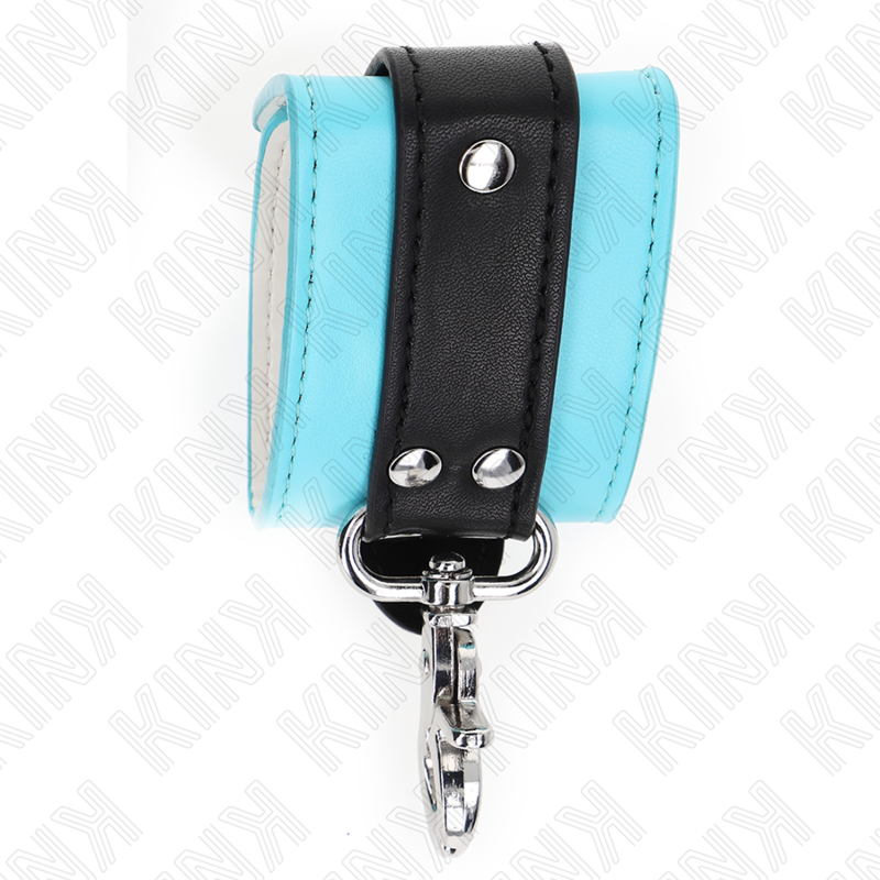 KINK - Bracelet de résistance premium verrouillable noir/bleu, réglable 21-28 cm x 5,5 cm