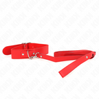 KINK - BELT NECKLACE 116 CM RED ADJUSTABLE STRAP 32-50 CM X 8 CM