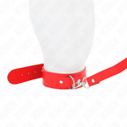 KINK - BELT NECKLACE 116 CM RED ADJUSTABLE STRAP 32-50 CM X 8 CM
