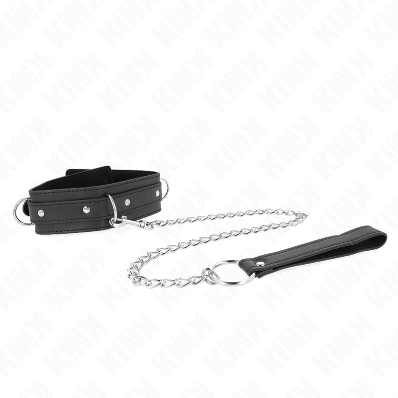 KINK - COLLIER AVEC LAISSE 65 CM MODÈLE 3 ANNEAUX 1 RÉGLABLE 38-49 CM X 5 CM