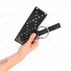 Collier KINK - 65 cm avec laisse cloutée argentée, modèle 3, réglable de 36 à 43 cm x 5 cm