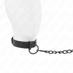 KINK - COLLIER FONCÉ AVEC LAISSE 65 CM RÉGLABLE 37-54 CM X 3 CM