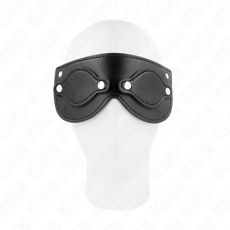 KINK - MASQUE EN SIMILI CUIR AVEC COUVRE-YEUX AMOVIBLES 22 x 9 CM