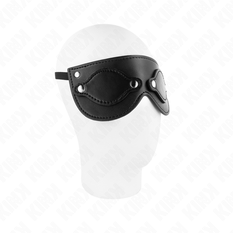 KINK - MASQUE EN SIMILI CUIR AVEC COUVRE-YEUX AMOVIBLES 22 x 9 CM