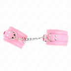 KINK - Bracelet de résistance rembourré en fourrure rose avec ceinture rose ajustable 17-29 cm x 6 cm