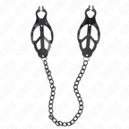 KINK - JAPANESE CLOVER NIPPLE CLAMPS WITH BLACK CHAIN ​​30CM