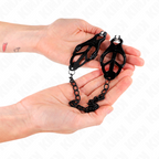 KINK - JAPANESE CLOVER NIPPLE CLAMPS WITH BLACK CHAIN ​​30CM