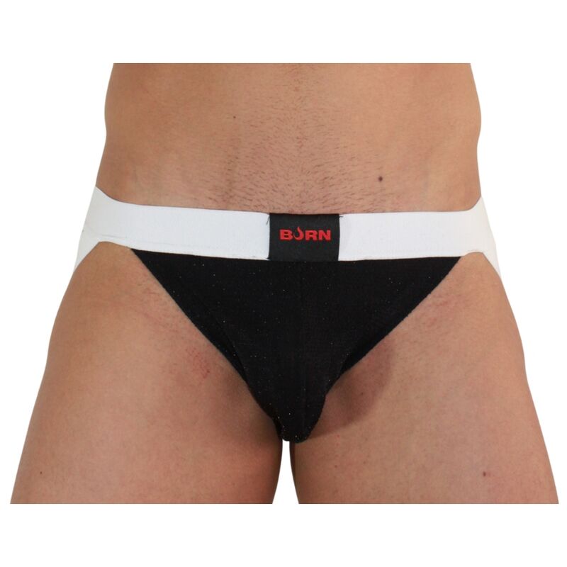 BURN - 004 JOCK NOIR/BLANC BRILLANT S