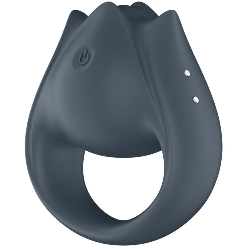 SATISFYER - PERFECT PAIR 2 MULTIVIBRATOR 2 IN 1 COCK RING AND FINGER STIMULATOR GREY