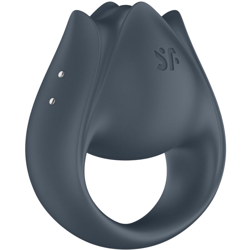 SATISFYER - PERFECT PAIR 2 MULTIVIBRATOR 2 IN 1 COCK RING AND FINGER STIMULATOR GREY