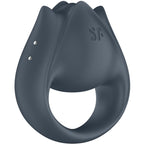 SATISFYER - PERFECT PAIR 2 MULTIVIBRATOR 2 IN 1 COCK RING AND FINGER STIMULATOR GREY