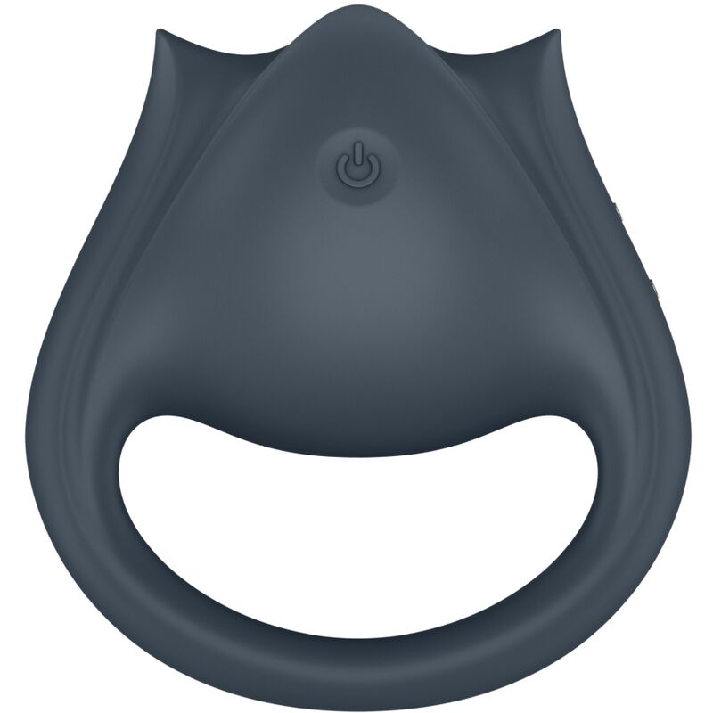 SATISFYER - PERFECT PAIR 2 MULTIVIBRATOR 2 IN 1 COCK RING AND FINGER STIMULATOR GREY