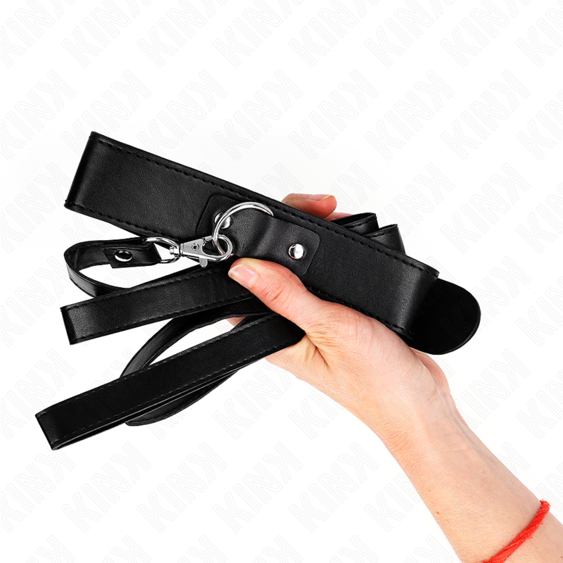 KINK - 116CM BLACK BELT NECKLACE ADJUSTABLE STRAP 32-50CM X 8CM