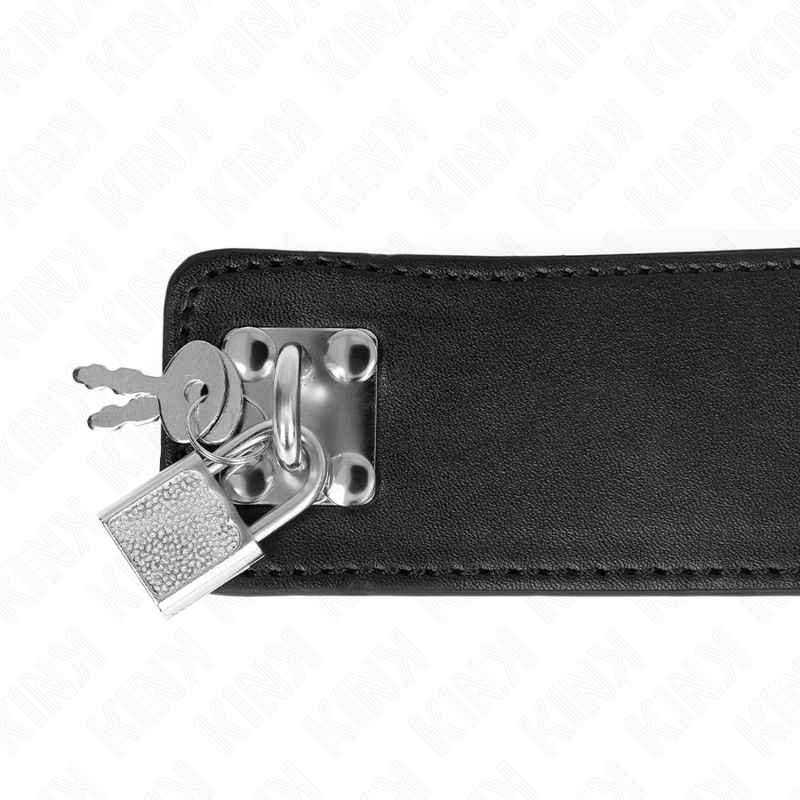 KINK - 65CM BELT NECKLACE WITH WIDE ADJUSTABLE BLACK STRAP 33.5-41CM X 5CM