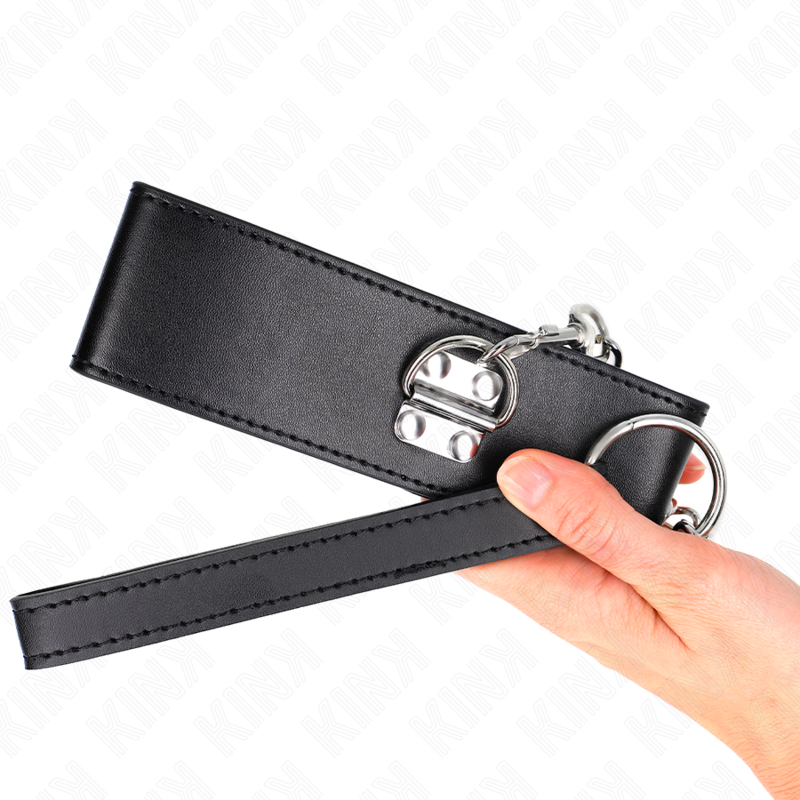 KINK - 65CM BELT NECKLACE WITH WIDE ADJUSTABLE BLACK STRAP 33.5-41CM X 5CM