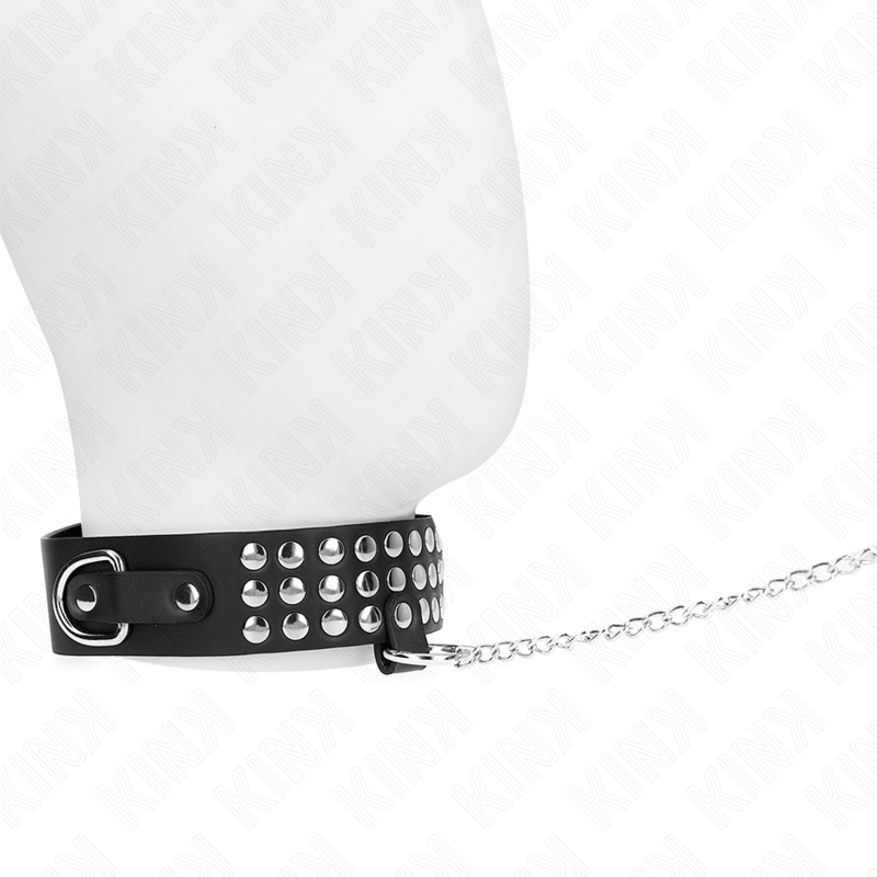 KINK - Collier à bracelet poli ajustable de 65 cm (37-42 cm x 5,3 cm)