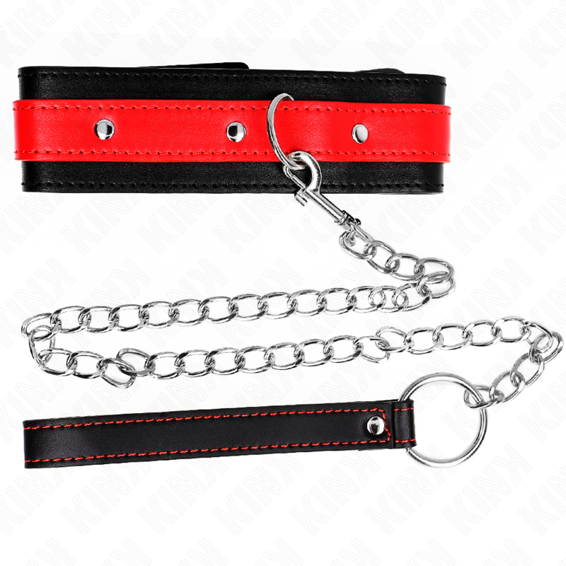 KINK - RED STRAP NECKLACE 65 CM ADJUSTABLE 36-43 CM X 5 CM