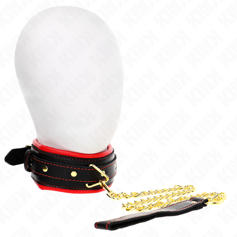 KINK - COLLIER AVEC BRACELET EN SIMILI CUIR ÉCRÉMÉ MODÈLE 2 RÉGLABLE 37-54 CM X 3 CM