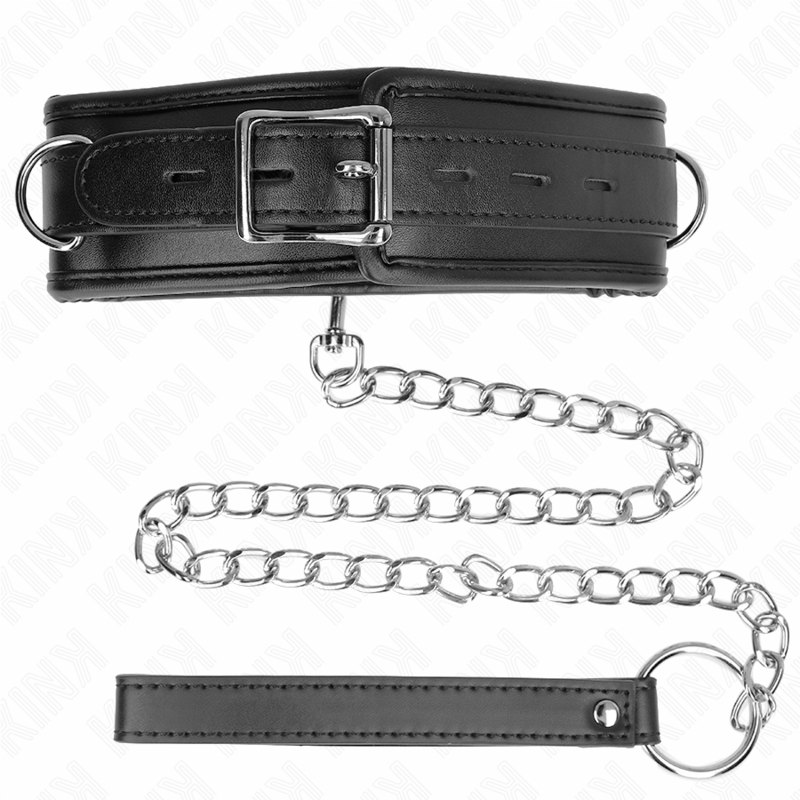 KINK - COLLIER AVEC BRACELET EN SIMILI CUIR ÉTOILÉ MODÈLE 3 RÉGLABLE 37-54 CM X 3 CM