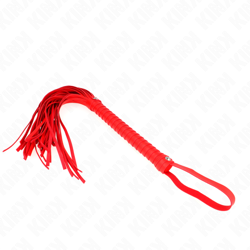 KINK - FOUET AVEC MANCHE ROUGE TEXTURÉ 48,5 CM