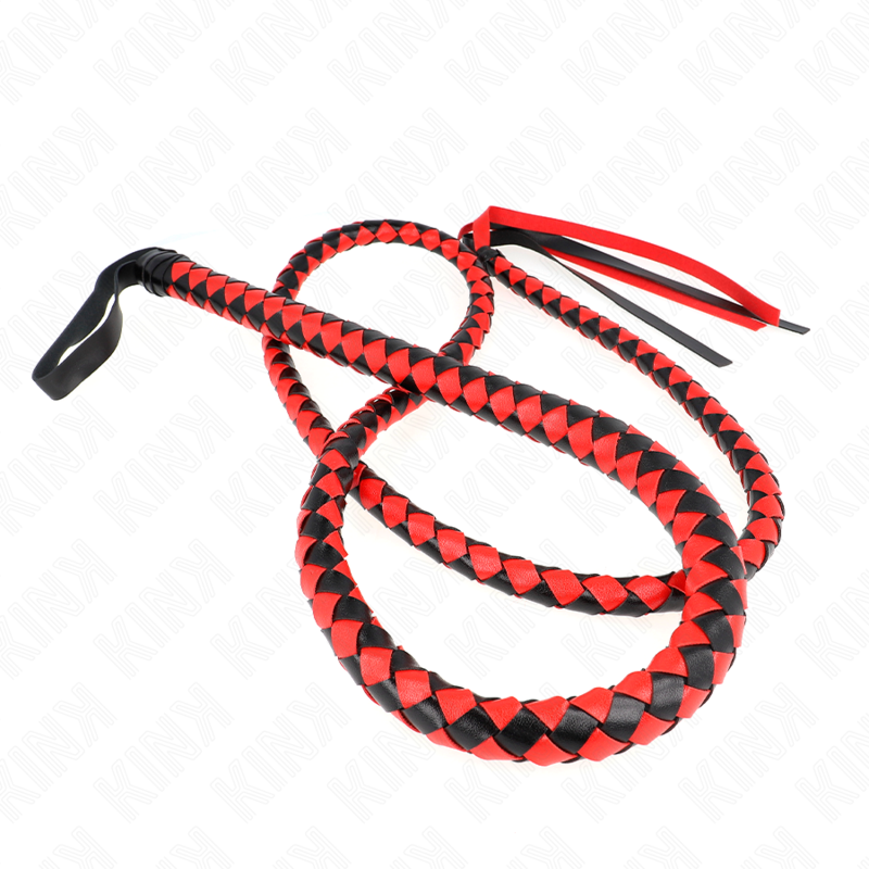 KINK - FOUET LONG ROUGE EN FORME DE SERPENT 210 CM