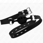 KINK - GABARD EN SILICONE INTENSIF 55 x 2 CM AVEC BOULE DE 4 CM TAILLE S NOIR RÉGLABLE 35-51 CM