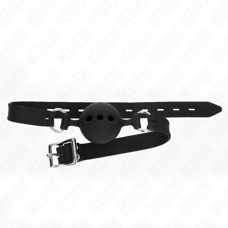 KINK - GABARD EN SILICONE INTENSIF 55 x 2 CM AVEC BOULE DE 5 CM TAILLE L NOIR RÉGLABLE 35-51 CM