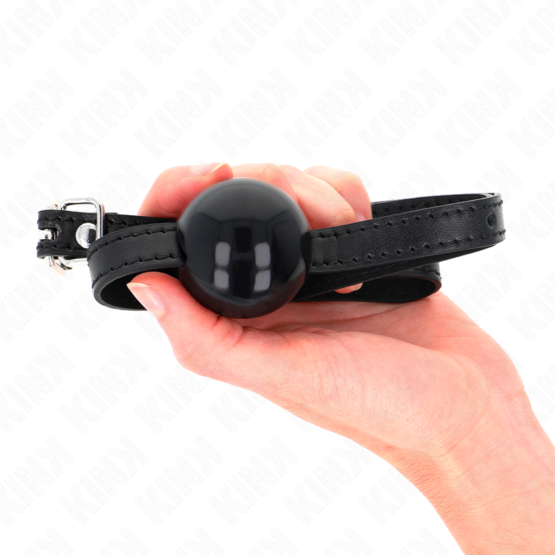 KINK - BÂILLON À BOULE NOIRE SIMPLE 4 CM 65 x 1,5 CM