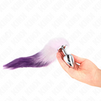KINK - PLUG ANAL TAILLE L 10 X 4 CM AVEC QUEUE SYNTHÉTIQUE VIOLETTE DE 40 CM