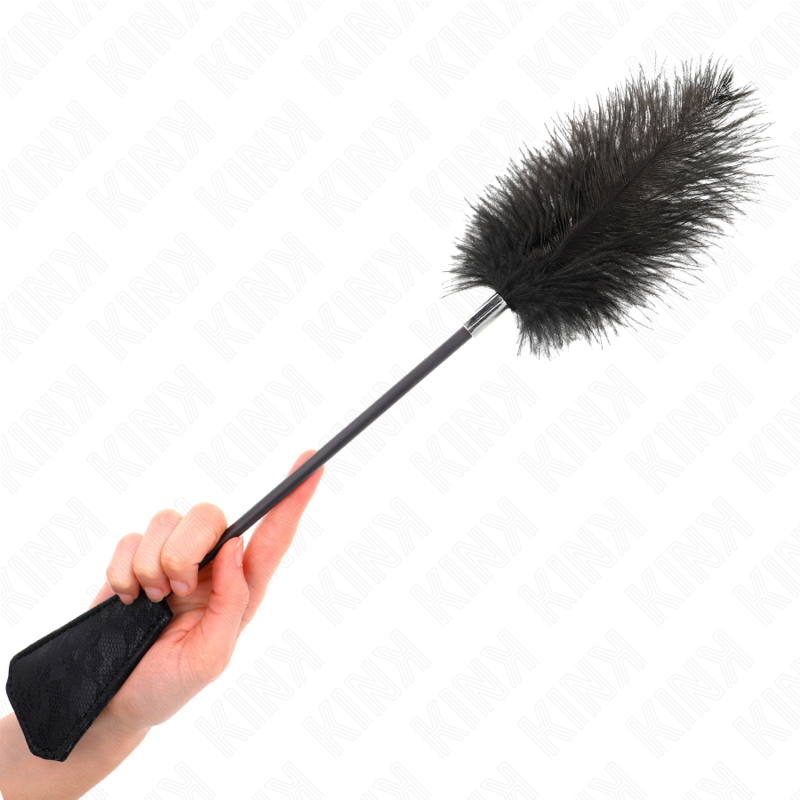 KINK - PLUMES D'AUTRUCHE POUR CARESSES AVEC PALETTE EN DENTELLE 56 CM