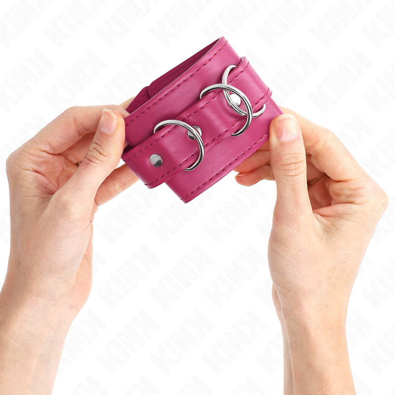 KINK - BRACELET DE RÉSISTANCE AVEC 3 ANNEAUX RÉGLABLES ROSE 17,5-25 CM X 6 CM