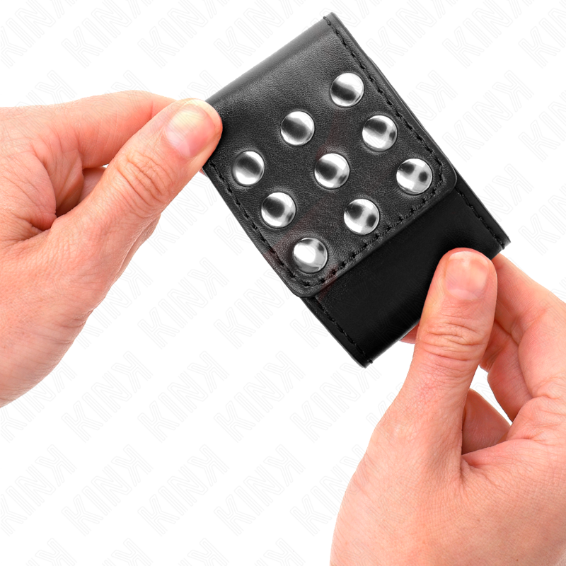 KINK - BRACELET À PRESSION NOIR RÉGLABLE, RÉSISTANCE AU POIGNET 19-24 CM X 5,5 CM