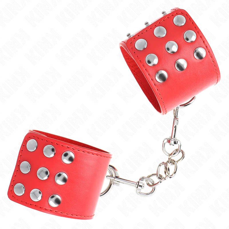 KINK - BRACELET ANTI-BRACELET AVEC FERMETURE À PRESSION ROUGE RÉGLABLE 19-24 CM X 5,5 CM