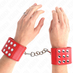 KINK - BRACELET ANTI-BRACELET AVEC FERMETURE À PRESSION ROUGE RÉGLABLE 19-24 CM X 5,5 CM