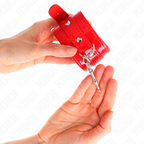 KINK - ADJUSTABLE RED SHINY CUFFS 23-33 CM