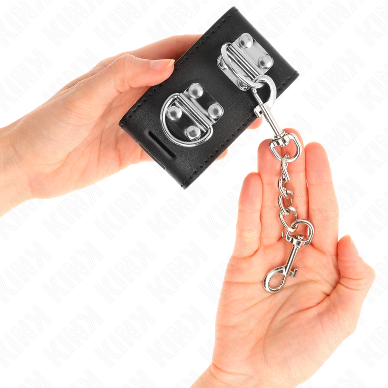 KINK - BRACELET DE RÉSISTANCE MULTIPOSITION AVEC CADENAS NOIR RÉGLABLE 16-23 CM X 5,5 CM