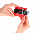 KINK - BRACELET DE RÉSISTANCE ROUGE AVEC COURROIE NOIRE RÉGLABLE 17-28 CM X 6 CM