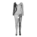 PASSION - BS 107 BODYSTOCKING BIANCO TAGLIA UNICA