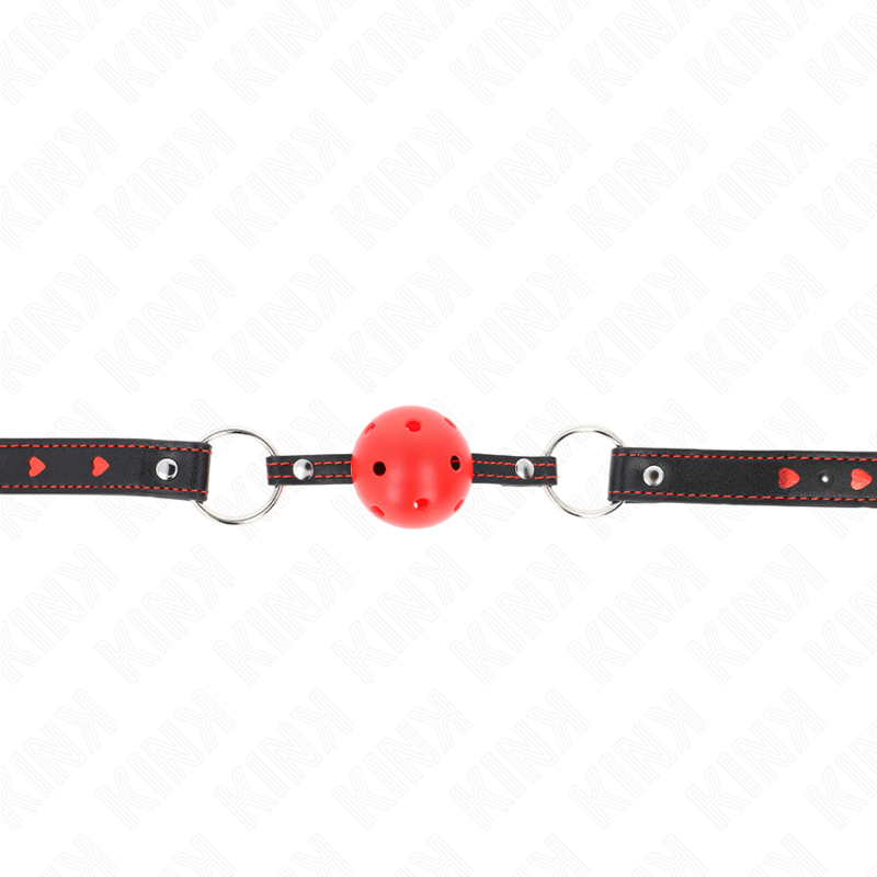 KINK - BALL GAG HOLLOW HARD RED MODEL 2 65 x 2.5 CM