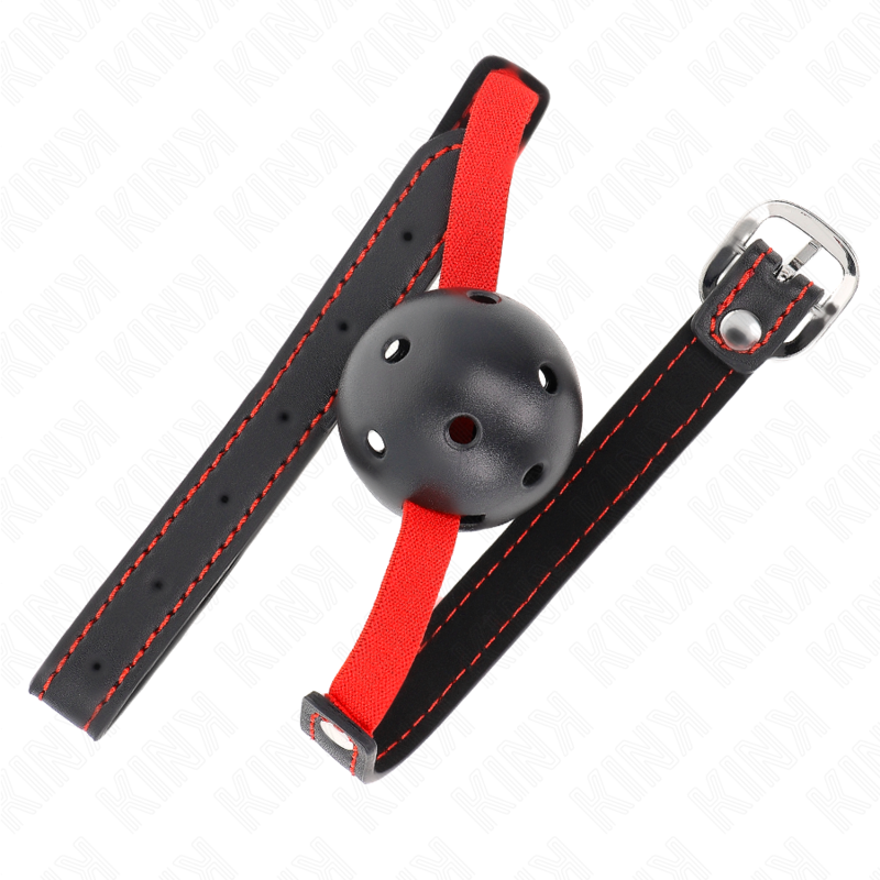 KINK - BÂILLON Creux et rigide pour bouche de 4,5 cm avec ceinture élastique 56 x 1,5 cm