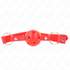 KINK - Gabard respirant à boule de 4 cm avec double rivet, modèle 1 rouge, 62,5 x 2,5 cm, ajustable de 42 à 58 cm