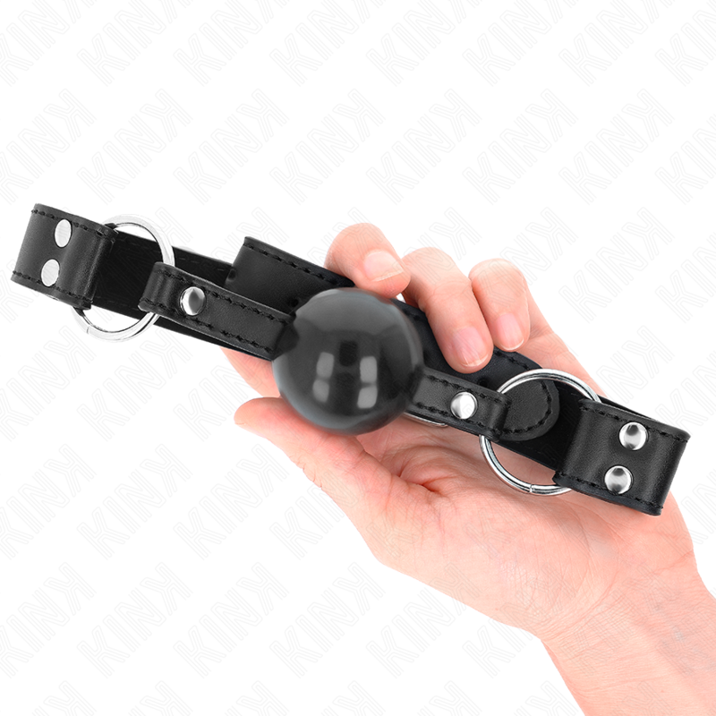 KINK - Boule de Bavaro souple et solide de 4 cm avec sangle en similicuir 62 x 2,5 cm, ajustable de 42 à 58 cm