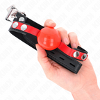 Bâillon KINK - Boule souple en TPE de 4 cm, modèle 4, 60 x 2 cm, ajustable de 37 à 52 cm