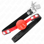 Bâillon KINK - Boule souple en TPE de 4 cm, modèle 4, 60 x 2 cm, ajustable de 37 à 52 cm